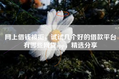网上借钱被拒，试试几个好的借款平台有哪些网贷app，精选分享