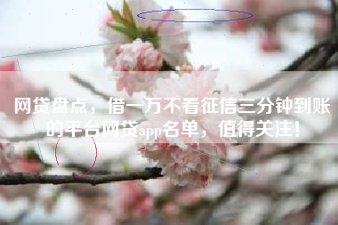 网贷盘点，借一万不看征信三分钟到账的平台网贷app名单，值得关注！