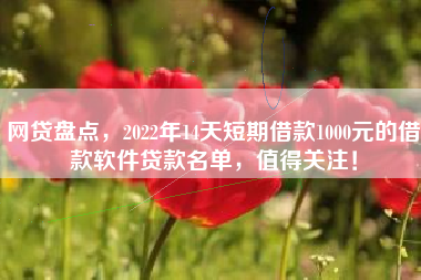 网贷盘点，2022年14天短期借款1000元的借款软件贷款名单，值得关注！