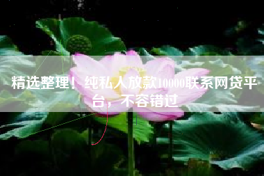 精选整理！纯私人放款10000联系网贷平台，不容错过