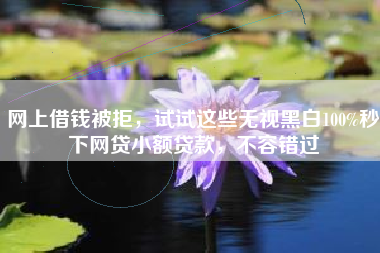 网上借钱被拒，试试这些无视黑白100%秒下网贷小额贷款，不容错过