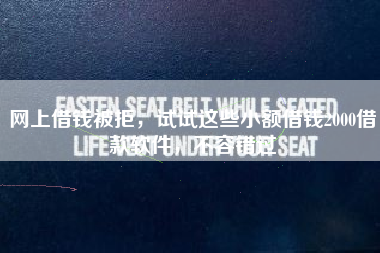 网上借钱被拒，试试这些小额借钱2000借款软件，不容错过