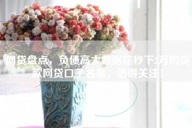 网贷盘点，负债高大数据花秒下2万的贷款网贷口子名单，值得关注！