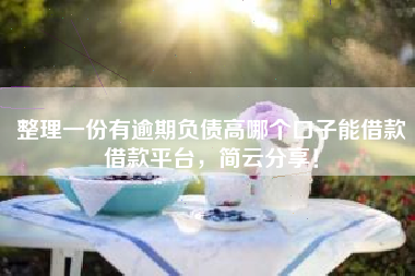 整理一份有逾期负债高哪个口子能借款借款平台，简云分享！