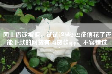 网上借钱被拒，试试这些2022征信花了还能下款的网贷有吗贷款app，不容错过