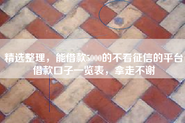精选整理，能借款5000的不看征信的平台借款口子一览表，拿走不谢