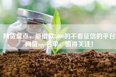 网贷盘点，能借款5000的不看征信的平台网贷app名单，值得关注！