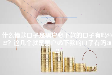 什么借款口子是黑户必下款的口子有吗2022？这几个就是黑户必下款的口子有吗2022