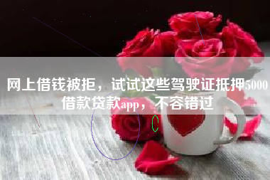 网上借钱被拒，试试这些驾驶证抵押5000借款贷款app，不容错过
