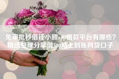 免审批秒借钱小额app借款平台有哪些?精选整理分享借500马上到账网贷口子 免审批秒借钱小额app借款平台有哪些?精选整理分享借500马上到账网贷口子