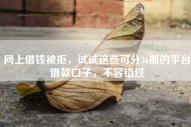 网上借钱被拒，试试这些可分36期的平台借款口子，不容错过