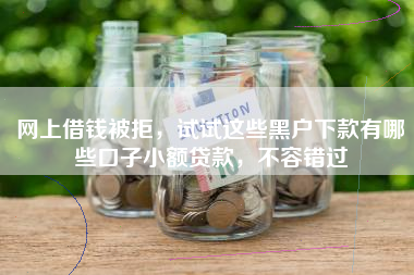 网上借钱被拒，试试这些黑户下款有哪些口子小额贷款，不容错过