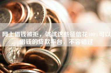 网上借钱被拒，试试这些征信花100%可以借钱的贷款平台，不容错过