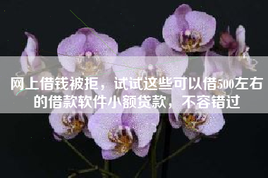 网上借钱被拒，试试这些可以借500左右的借款软件小额贷款，不容错过