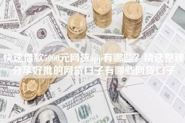 快速借款5000元网贷app有哪些？精选整理分享好批的网贷口子有哪些网贷口子