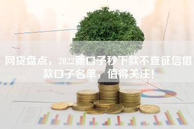 网贷盘点，2022新口子秒下款不查征信借款口子名单，值得关注！