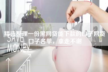 精选整理一份黑网贷能下款的口子网贷口子名单，拿走不谢