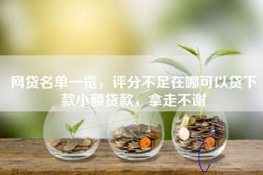 网贷名单一览，评分不足在哪可以贷下款小额贷款，拿走不谢