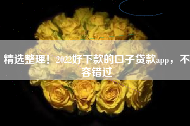 精选整理！2022好下款的口子贷款app，不容错过