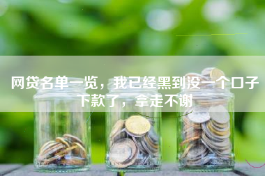 网贷名单一览，我已经黑到没一个口子下款了，拿走不谢