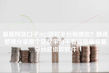 最新网贷口子2022贷款平台有哪些？精选整理分享哪个贷款平台不看征信最容易贷到款借款软件