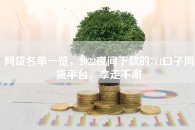 网贷名单一览，2022夜间下款的714口子网贷平台，拿走不谢