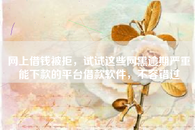 网上借钱被拒，试试这些网黑逾期严重能下款的平台借款软件，不容错过