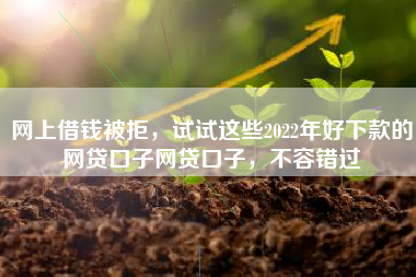 网上借钱被拒，试试这些2022年好下款的网贷口子网贷口子，不容错过