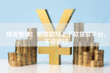 精选整理！黑贷款马上下款贷款平台，不容错过
