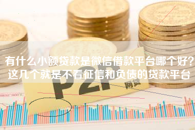 有什么小额贷款是微信借款平台哪个好？这几个就是不看征信和负债的贷款平台