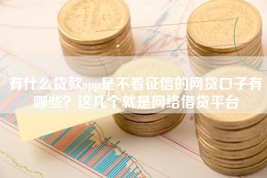 有什么贷款app是不看征信的网贷口子有哪些？这几个就是网络借贷平台