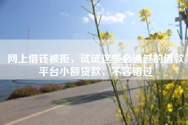 网上借钱被拒，试试这些必通过的借款平台小额贷款，不容错过