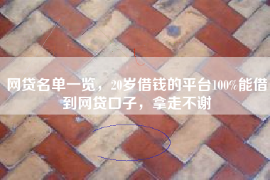 网贷名单一览，20岁借钱的平台100%能借到网贷口子，拿走不谢