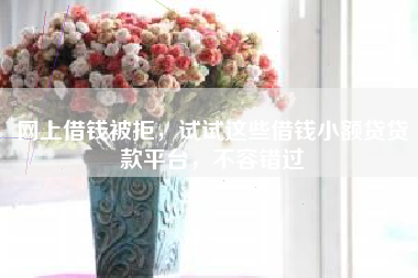 网上借钱被拒，试试这些借钱小额贷贷款平台，不容错过