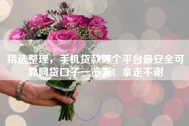 精选整理，手机贷款哪个平台最安全可靠网贷口子一览表，拿走不谢