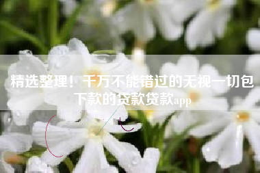 精选整理！千万不能错过的无视一切包下款的贷款贷款app