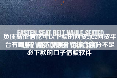 负债高征信花可以下款的网贷2022网贷平台有哪些？精选整理分享综合评分不足必下款的口子借款软件