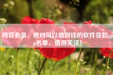 网贷必备，绝对可以借到钱的软件贷款app名单，值得关注！