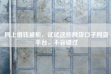网上借钱被拒，试试这些网贷口子网贷平台，不容错过
