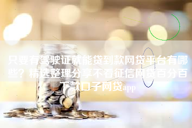 只要有驾驶证就能贷到款网贷平台有哪些？精选整理分享不看征信网贷百分百下款口子网贷app