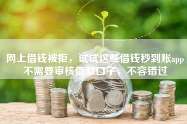 网上借钱被拒，试试这些借钱秒到账app不需要审核借款口子，不容错过