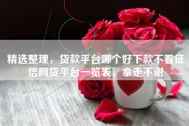 精选整理，贷款平台哪个好下款不看征信网贷平台一览表，拿走不谢