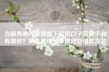 当前有逾期负债能下款的口子贷款平台有哪些？精选整理分享黑网贷借款贷款
