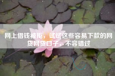 网上借钱被拒，试试这些容易下款的网贷网贷口子，不容错过