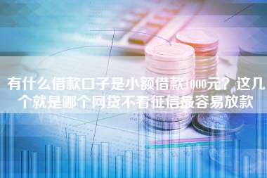有什么借款口子是小额借款1000元？这几个就是哪个网贷不看征信最容易放款