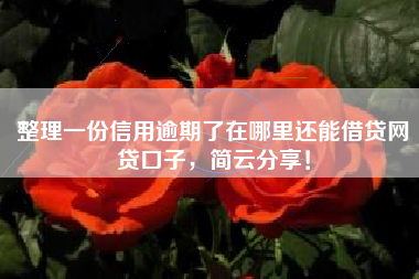 整理一份信用逾期了在哪里还能借贷网贷口子，简云分享！