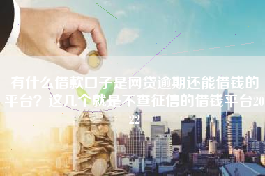 有什么借款口子是网贷逾期还能借钱的平台？这几个就是不查征信的借钱平台2022
