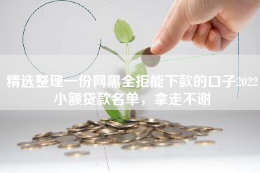 精选整理一份网黑全拒能下款的口子2022小额贷款名单，拿走不谢