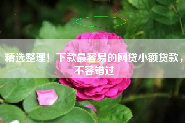 精选整理！下款最容易的网贷小额贷款，不容错过