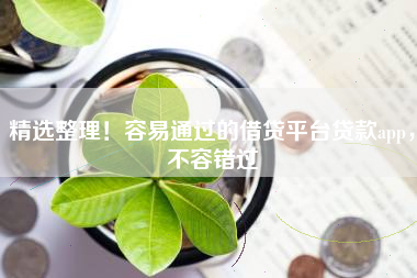 精选整理！容易通过的借贷平台贷款app，不容错过